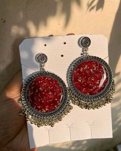Golden And Silver Resin Jhumka