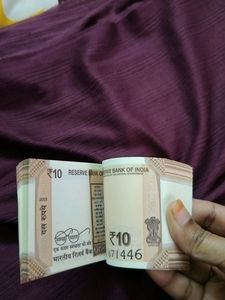 Original 10 Rupees Fresh Note Section