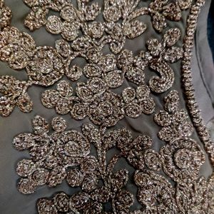 Olive Green Embroidered Dress
