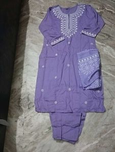 Kurta Pant And Dupatta Set