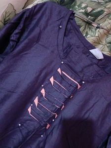 Elegant Dark Purple Tunic Dress