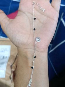 GIVA 925 Real Silver Kid Smily Charm Anklet