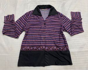 Vintage Striped Blouse Bust 34 To 38