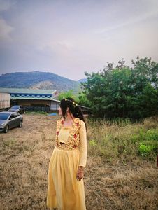 Customised haldi gown