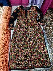 Chikankari Multicolour Kurta