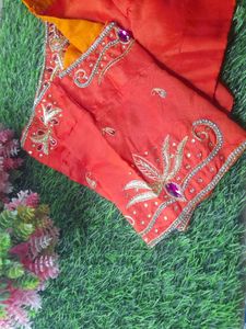 Aariwork Orange Blouse