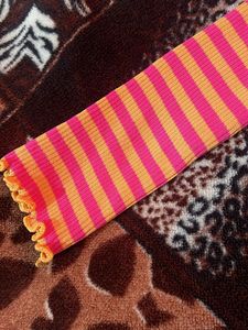 Off  Shoulder Striped knit top