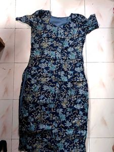 Beautiful Long Top In Navy Blue Colour