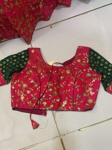 Pink &amp; Gold Embroidered Lehenga