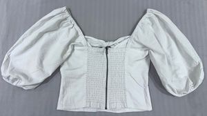 Chic White Puff Sleeve Top