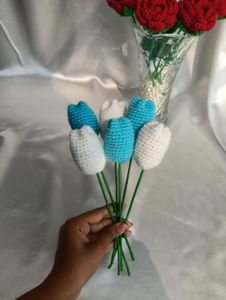 Blue And White Tulips Combo 💐