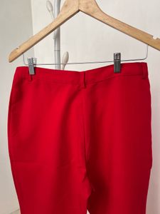 Unisex Red Flared Leg Trousers