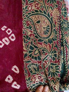 Silk Bandhani Fabric