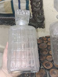 Vintage Glass Decanter Set
