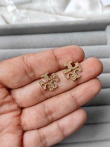 Tory Burch Logo Stud Inspired Earrings