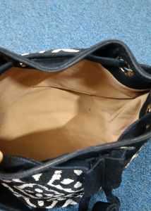 Black &amp; White Hobo Bag