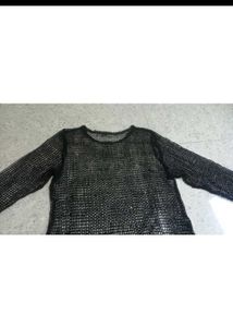 Sequence black party top