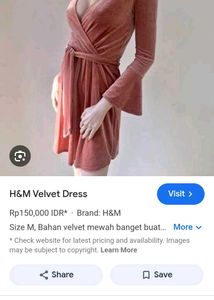 New H&amp;M Soft Velvet Wrap Dress