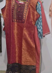 Silk Kurti Beautiful Red