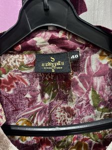 Floral Print Kurti with Shrug