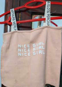 Cute &#39;Nice Girl&#39; Crop Top
