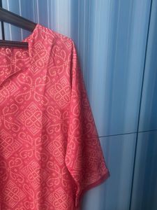 Pink And White Kurti -2xl Size