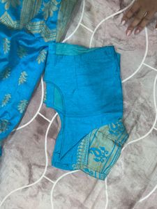 Blue Banarasi Style Saree