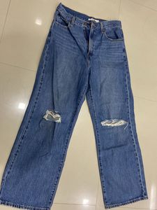 Levis High Waisted Straight Flared Jeans