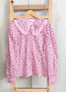 Floral Pink Blouse Bust Size-42