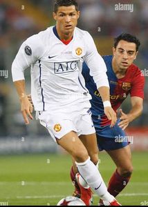 Man Utd 2009 ucl final with barca ronaldo jersey