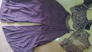 Indo western outfit with crop shrug