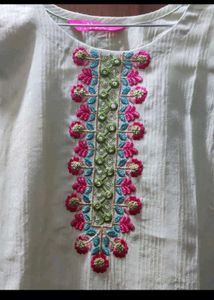 Mint Green Embroidered Kurti