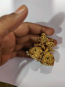 Golden Jhumka Earrings