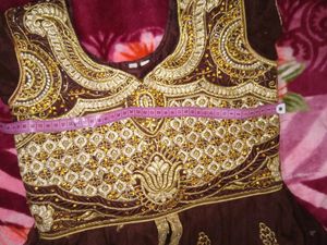 Beautiful Party Wear Brown Gown.