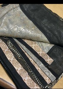 Black Embroidered Saree