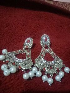 Pearl Crescent Earrings