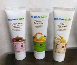 Mamaearth Face Wash &  Daily Glow Creams Pack Of 3