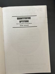 Quantitative Aptitude Book