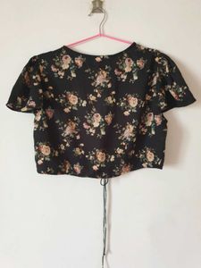 Vintage Lace Up Front Blouse /top