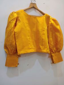 Yellow Shiny Blouse