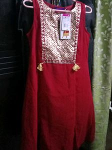 Front Slit Aline Georgette Kurta