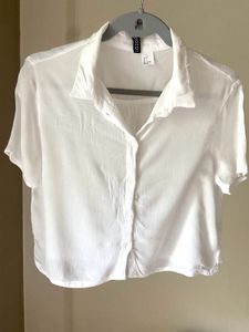 H&M Crop Buttoned Shirt