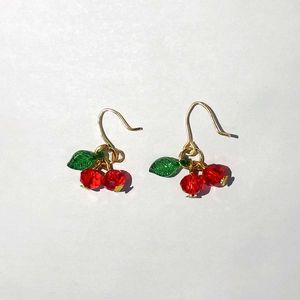 Handmade Small Cherry Earrings
