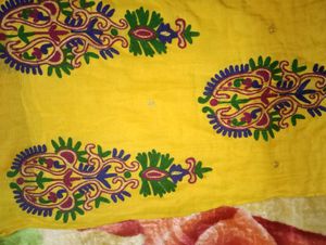 Yellow Embroidered Top