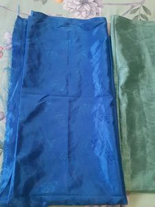 Green And Blue Textured Fabric Piece