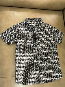 Patterned Short Sleeve Button Down