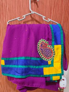 Heavy Green Amd Violet Saree