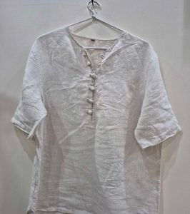 Pure linen short kurta