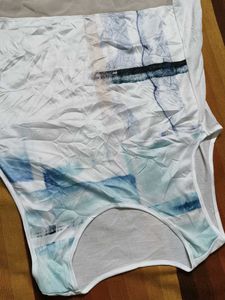 Women White Abstract Prints Casual Tank Top