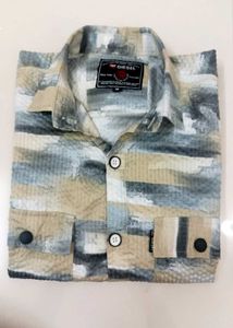 TEXTURED CASUAL HALF SLEEVE SHIRT FOR MEN